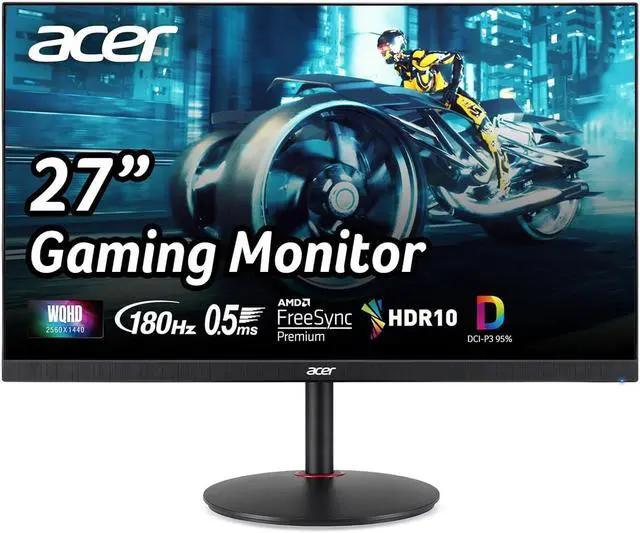 Alt view image 14 of 19 - Acer Nitro 27" WQHD 2560 x 1440 PC Gaming IPS Monitor | AMD FreeSync Premium | Up to 180Hz Refresh | Up to 0.5ms | DCI-P3 95% | 1 x Display Port 1.2 & 2 x HDMI 2.0 | XV271U M3bmiiprx