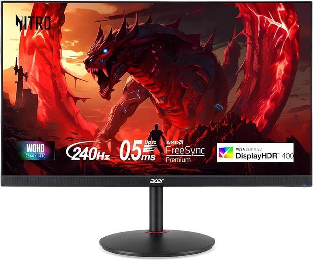 Alt view image 18 of 20 - Acer Nitro 27" WQHD 2560 x 1440 PC Gaming IPS Monitor | AMD FreeSync Premium | Up to 240Hz Refresh | Up to 0.5ms | DisplayHDR 400 | sRGB 99% | 1 x Display Port 1.4 & 2 x HDMI 2.0 | XV272U W2bmiiprx
