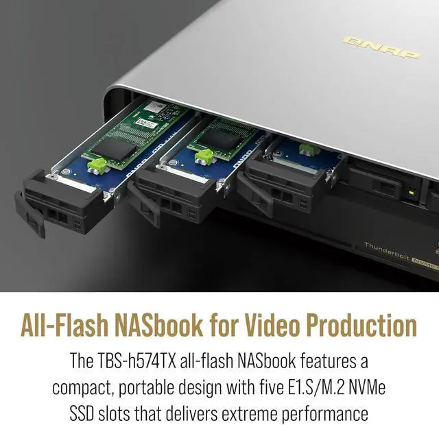 Alt view image 6 of 7 - QNAP 5-BAY ALL-FLASH NASBOOK INTEL CORE I5-1340PE 12C 4P+8E /16T