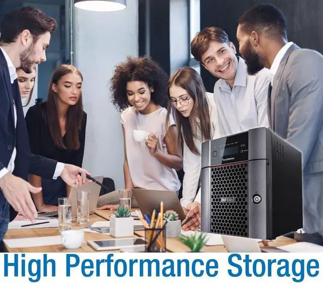 Alt view image 10 of 12 - BUFFALO TeraStation TS5420DN1604 4-Bay NAS 16TB (4x4TB) with NAS-Grade Hard Drives Included Desktop Network Attached Storage