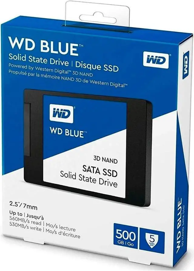 Alt view image 7 of 10 - WD Blue 3D NAND 500GB Internal SSD - SATA III 6Gb/s 2.5"/7mm Solid State Drive - WDS500G2B0A