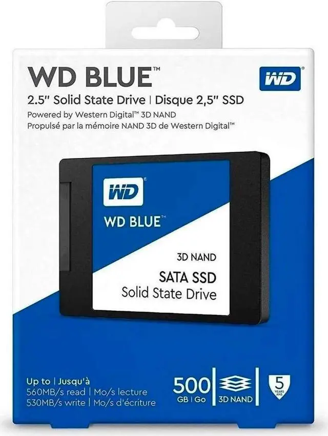 Alt view image 9 of 10 - WD Blue 3D NAND 500GB Internal SSD - SATA III 6Gb/s 2.5"/7mm Solid State Drive - WDS500G2B0A
