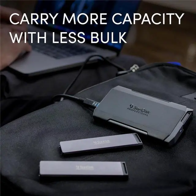 Alt view image 16 of 17 - SanDisk Pro-Blade Transport 0 Byte PCIe Portable External SSD SDPM2NB0000GBAND