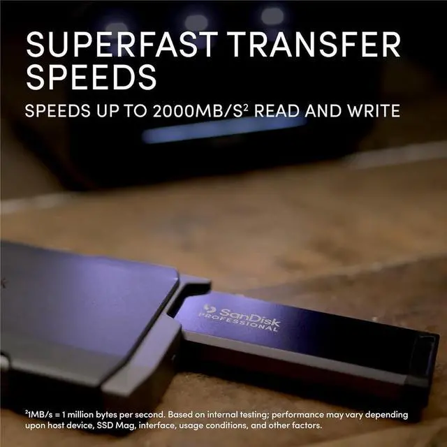 Alt view image 14 of 17 - SanDisk Pro-Blade Transport 0 Byte PCIe Portable External SSD SDPM2NB0000GBAND