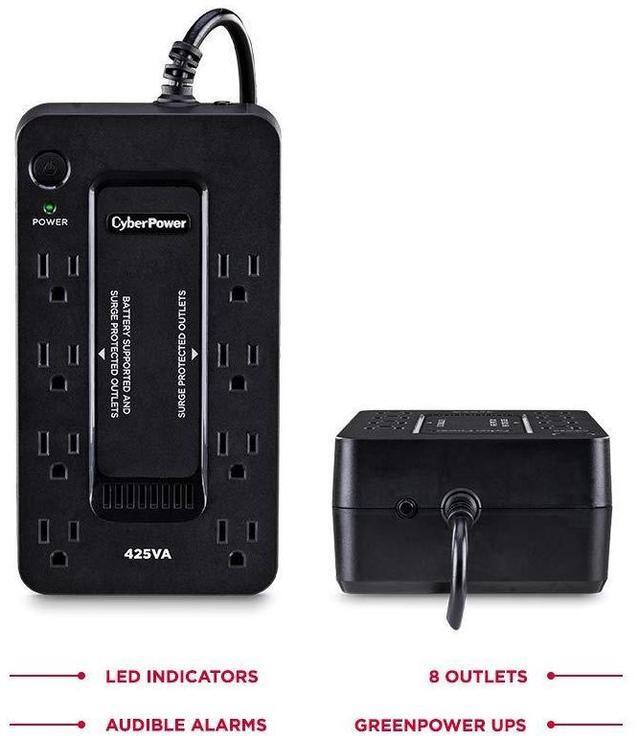 Alt view image 4 of 20 - CyberPower ST425 Standby UPS Systems - 425VA/260W, 120 VAC, NEMA 5-15P, Compact, 8 Outlets