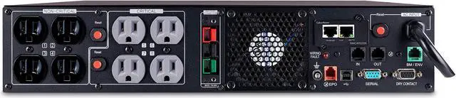 Alt view image 3 of 20 - CyberPower PR1500RTXL2UCN - UPS - 2U - line-interactive - 100/110/120/125 VAC - 1500Watt - 1500VA - USB, Serial, SNMP, Relay, Cloud, EPO - 8 NEMA 5-15R - Black