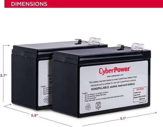 Alt view image 4 of 17 - REPLACEMENT BATTERY 2 X 12V/7AH