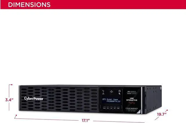 Alt view image 8 of 20 - CyberPower PR2000RTXL2U Smart App Sinewave UPS