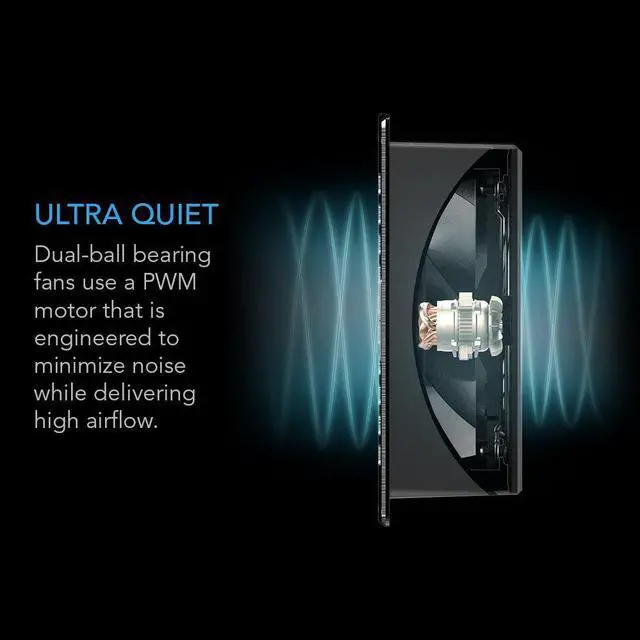 Alt view image 4 of 14 - AC Infinity AIRFRAME T7-N White, High-Airflow Cooling Fan System 16", Intake Airflow, for AV Equipment Rooms, Closets, and Enclosures