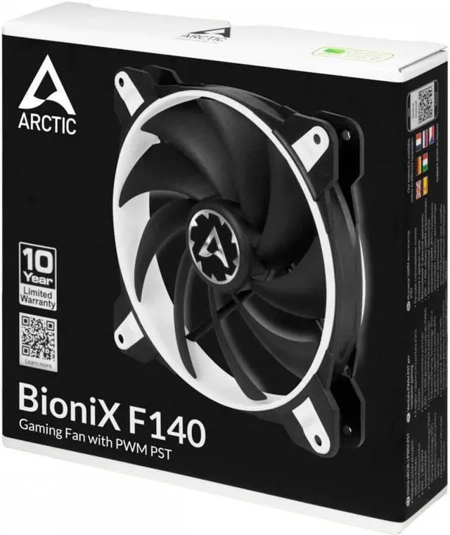 Alt view image 14 of 18 - ARCTIC BioniX F140 - Gaming Fan with PWM PST I Silent 3-Phase Motor I 200 to 1800 RPM - White