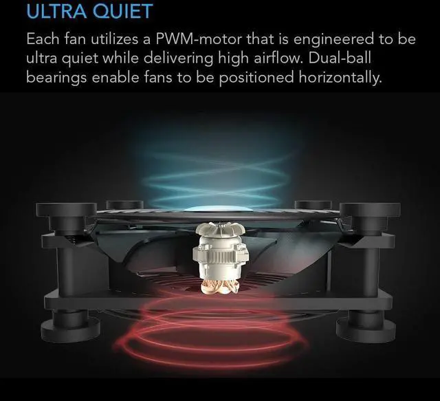 Alt view image 12 of 20 - AC Infinity MULTIFAN S1, Quiet 80mm USB Fan for Receiver DVR Playstation Xbox Computer Cabinet Cooling
