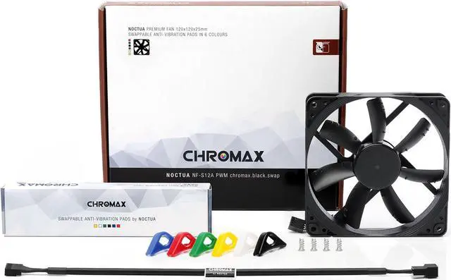 Alt view image 5 of 9 - Noctua NF-S12A PWM chromax.black.swap Computer case Fan