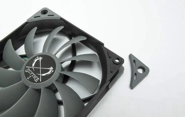 Alt view image 4 of 4 - Scythe Kaze Flex PWM, Premium PC Quiet Case Fan, 4-Pin, 1200RPM (120x25mm, Grey Color)
