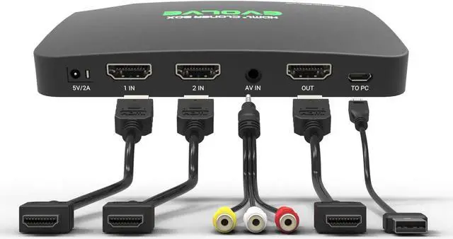 Alt view image 9 of 13 - HDML-Cloner Box Evolve, 2 HDMI inputs and 4K video input supported, Capture HDMI videos and games to USB flash drive/TF MicroSD card without PC, Schedule recording, remote control, CEC supported.