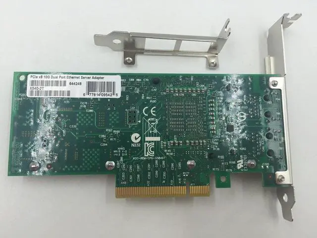 Alt view image 4 of 7 - Intel X540T2BLK Intel Ethernet Converged Network Adapter X540-T2 - PCI Express x8 - 2 Port(s) - 2 x Network (RJ-45) - Twisted Pair - Low-profile, Full-height - Bulk