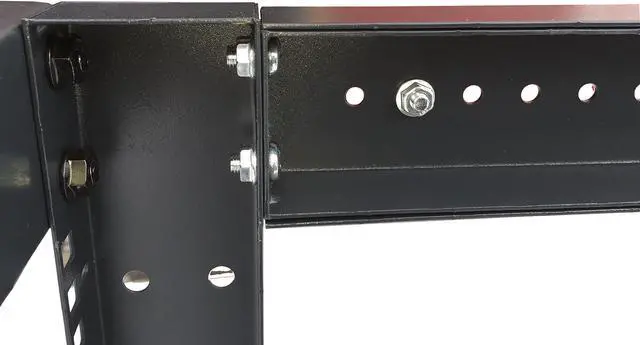 Alt view image 13 of 14 - 18U  4 Post Open Frame 19" Network Server Rack Cabinet Adjustable Depth 24"-37" FITS MOST SERVER EQUIPMENT