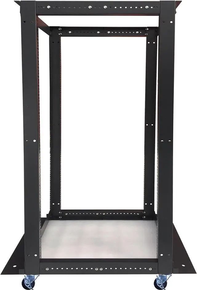Alt view image 8 of 14 - 27U  4 Post Open Frame 19" Network Server Rack Cabinet Adjustable Depth 24"-37" FITS MOST SERVER EQUIPMENT