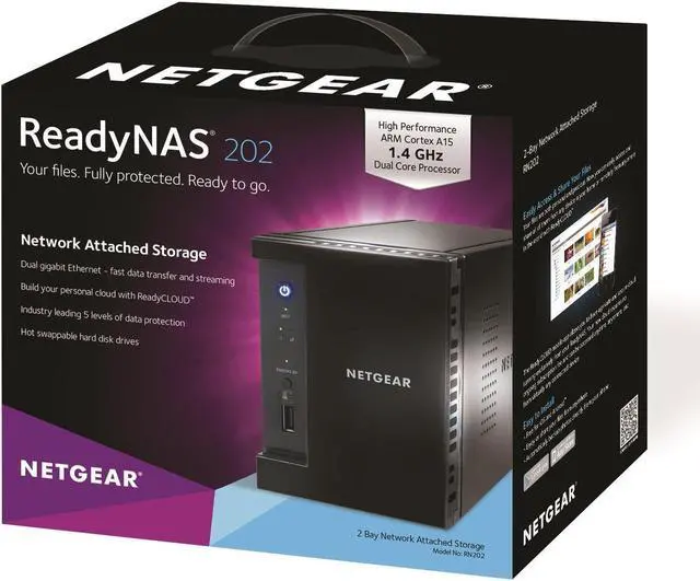 Alt view image 13 of 13 - NETGEAR ReadyNAS 202 2-Bay Network Attached Storage Diskless (RN202) HDD Sold Separately