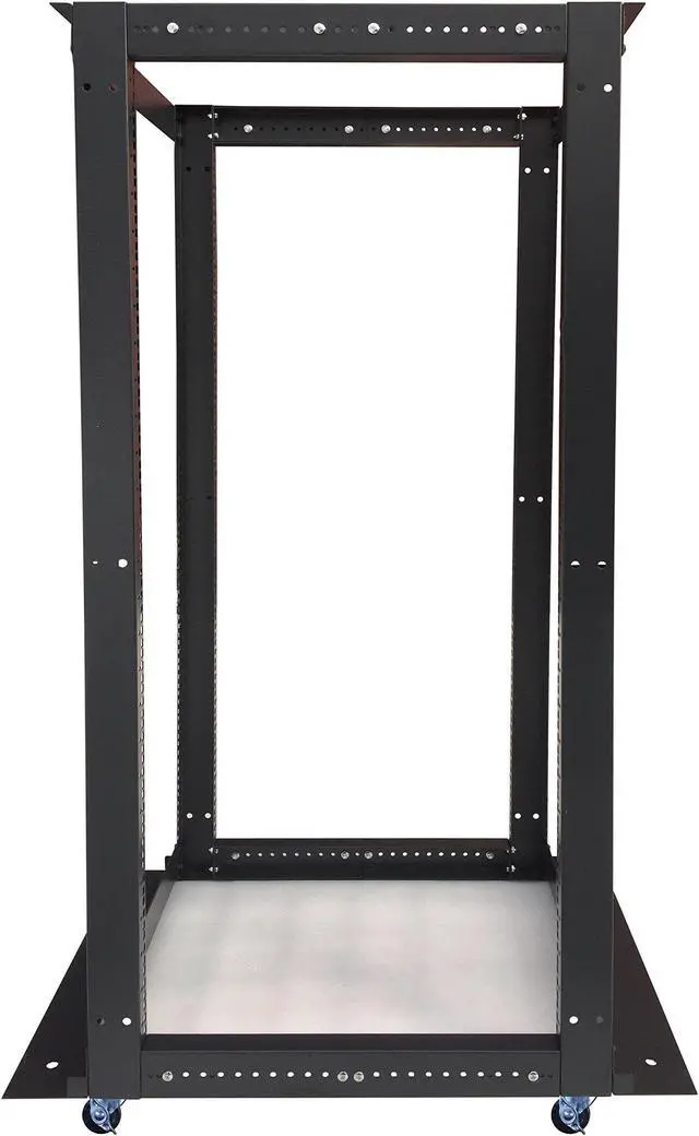 Alt view image 9 of 14 - 22U  4 Post Open Frame 19" Network Server Rack Cabinet Adjustable Depth 24"-37" FITS MOST SERVER EQUIPMENT