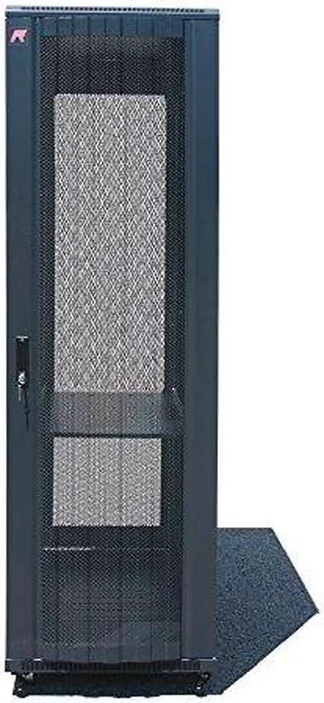 Alt view image 9 of 14 - Sysracks 42U 39" Deep Mesh Doors IT Network Free Standing Server Rack Cabinet Enclosure $150 Value: Shelf, Thermo System, Powerbar, 4 Fans and more