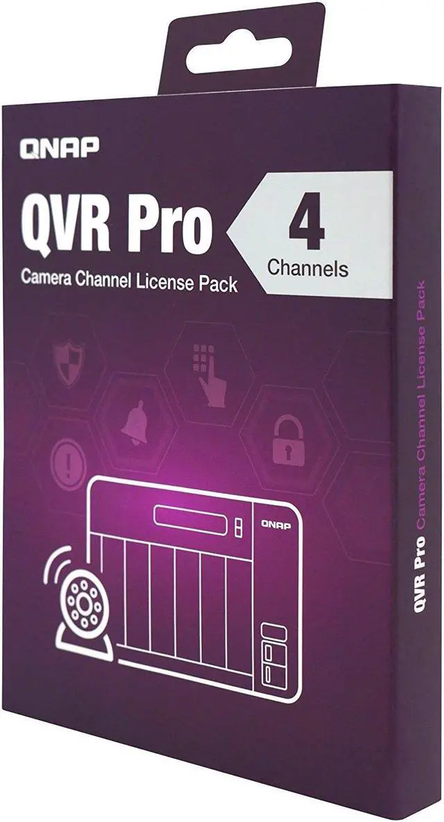 Alt view image 5 of 5 - QNAP LIC-SW-QVRPRO-4CH QNAP QVR Pro 4 Channel License (QVR Pro Gold is required)