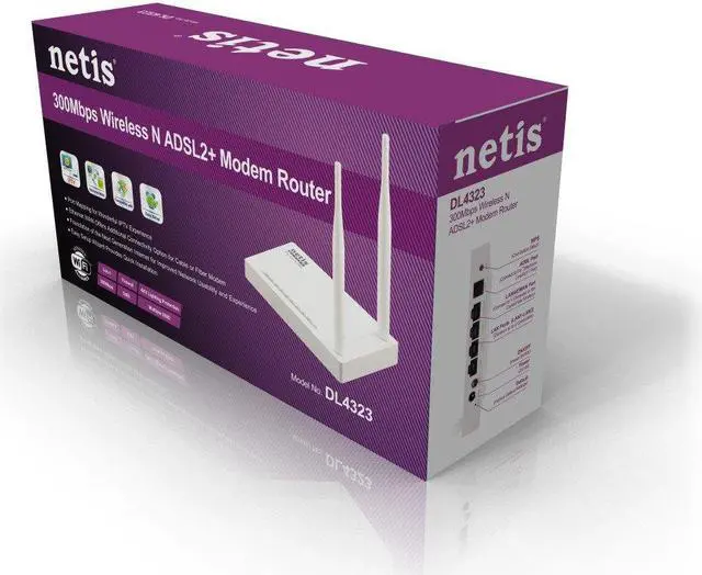 Alt view image 12 of 20 - Netis DL4323 300Mbps Wireless N ADSL2+ Modem Router