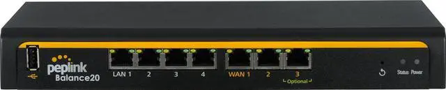 Alt view image 3 of 18 - Peplink Balance 20 Multi-WAN Router