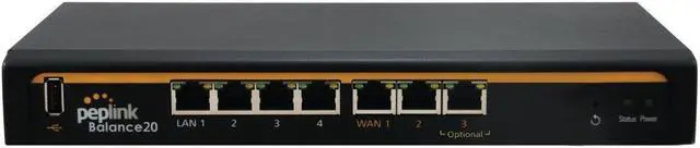 Alt view image 2 of 18 - Peplink Balance 20 Multi-WAN Router