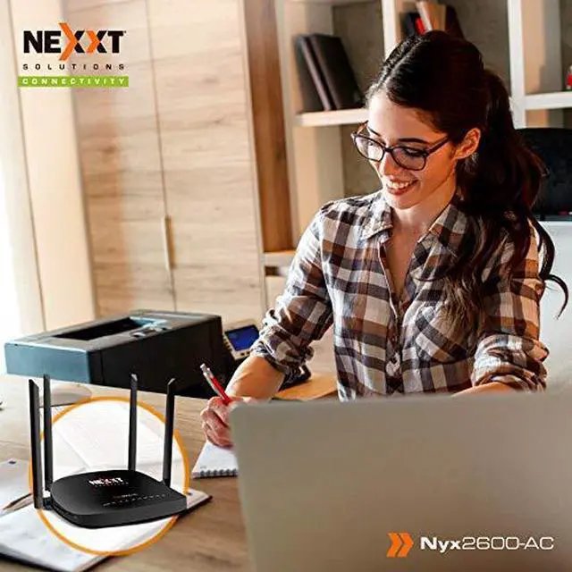 Alt view image 4 of 7 - Nexxt Solutions Wireless High Speed AC2600 Router/Repeater/WISP [NyxAC2600] 2600Mbps-Gigabit LAN- Fast Ethernet with Signal Amplifying Antenna
