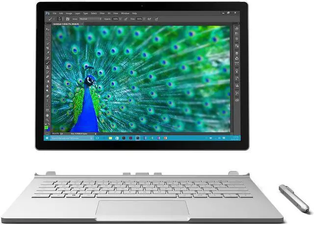 Alt view image 8 of 12 - Microsoft Surface Book TP4-00001 Ultrabook Intel Core i5-6300U 2.4 GHz 8 GB LPDDR3 256 GB SSD Intel HD Graphics 520 13.5" 3000 x 2000 Touchscreen 5 MP Front / 8 MP Rear Camera Windows 10 Pro Bundle with Pen