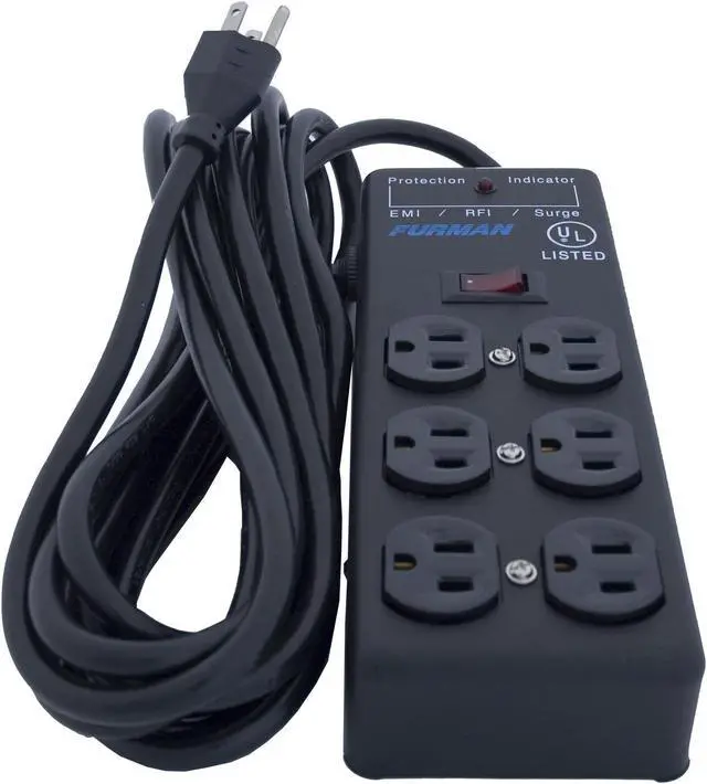 Alt view image 3 of 12 - Furman SS6B 6 Outlet Pro Surge Protector Block Power Conditioner