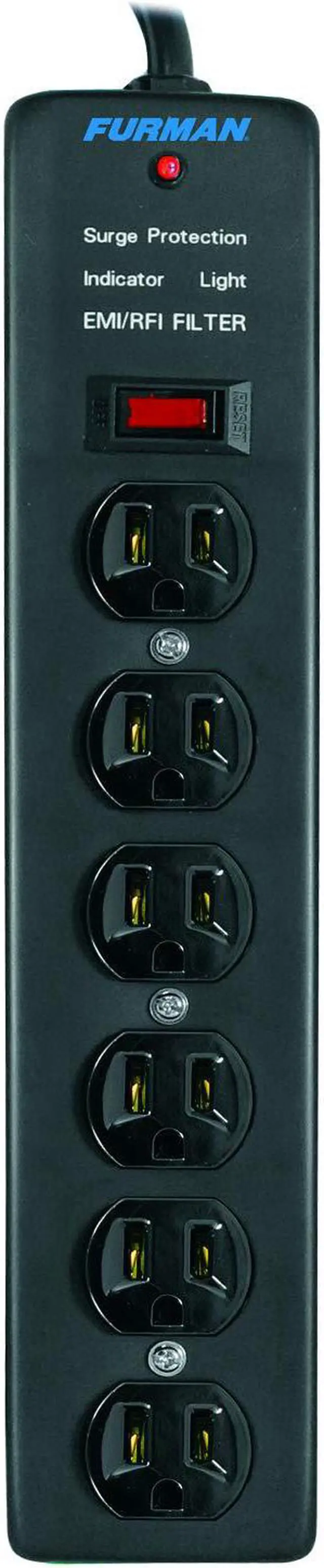Alt view image 7 of 12 - Furman SS6B 6 Outlet Pro Surge Protector Block Power Conditioner