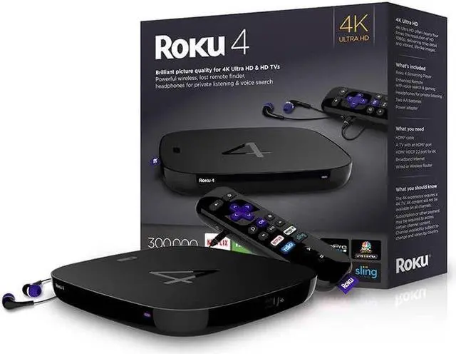 Alt view image 15 of 16 - Roku 4 Streaming Media Player 4K UHD