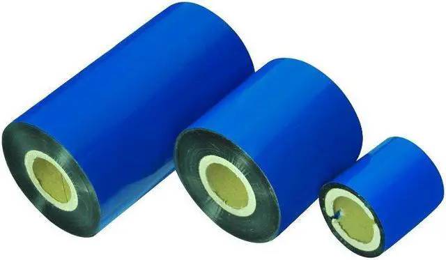 Alt view image 6 of 6 - Beyond Barcode Thermal Transfer Ribbon TTR Resin Enhanced Wax Ribbon Compatible for Zebra printer 4.33"X1476' (110mm X 450m) Black 48 Rolls.