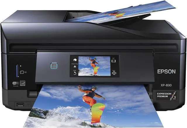 Alt view image 4 of 17 - Epson XP-830 Wireless Color Photo Printer Scanner, Copier & Fax