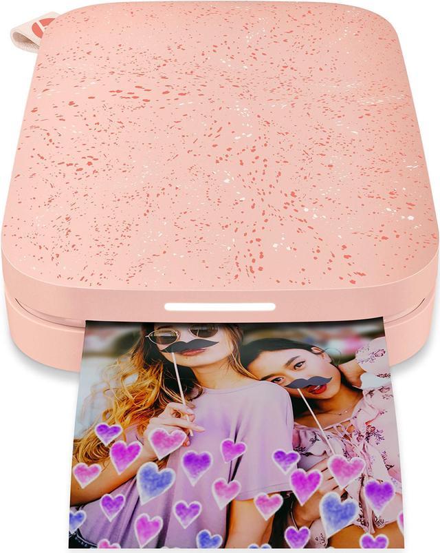 HP Sprocket Portable Color Photo Printer (2nd Edition) – Instantly print  2x3 sticky-backed photos from your phone – [Blush] [1AS89A] and Sprocket