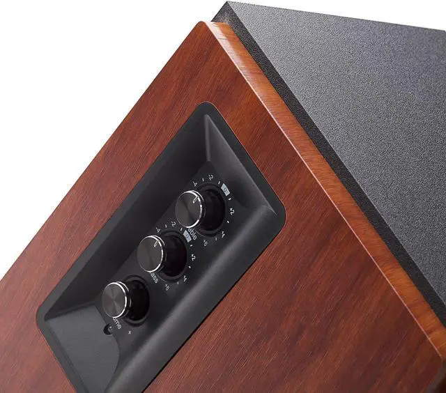 Alt view image 3 of 20 - Edifier R1700BT Bluetooth Bookshelf Speakers - Active Near-Field Studio Monitors - Powered Speakers 2.0 Setup Wooden Enclosure - 66w RMS