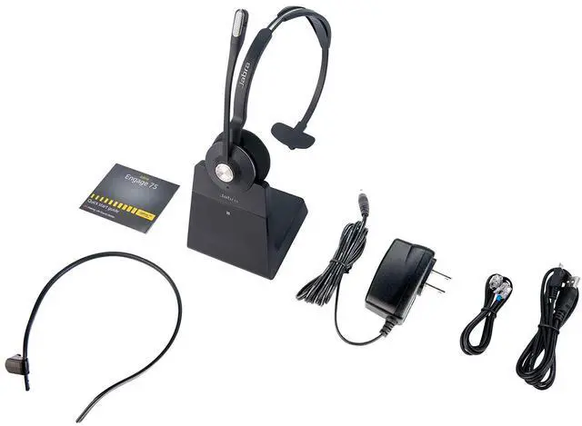 Alt view image 9 of 19 - Jabra Engage 75 Mono Wireless Headset / Music Headphones