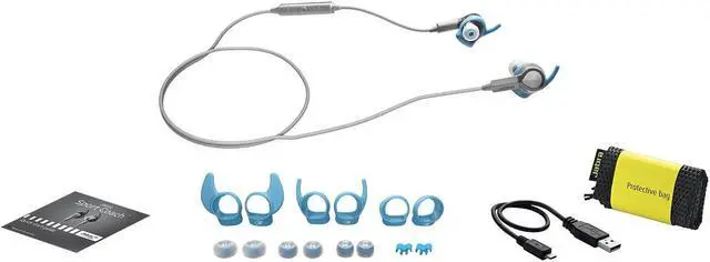 Alt view image 4 of 7 - Jabra Sport Coach Special Edition 100-97500011-02 Blue Wireless Bluetooth Stereo Earbuds