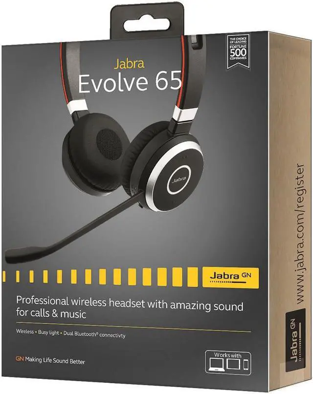Alt view image 13 of 20 - Jabra EVOLVE 65 UC Headset