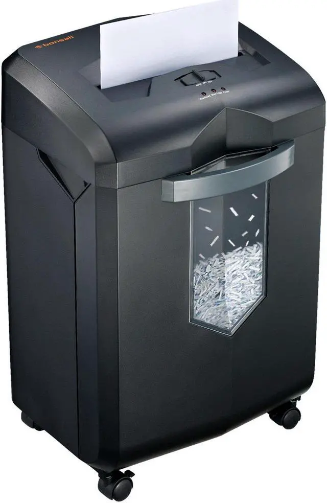 Alt view image 7 of 20 - Bonsaii EverShred C149-C 18-Sheet Cross-cut Paper/CD/Credit Card Shredder, 60 Mintues Running Time, Overload and Thermal Protection, Draw-out 6 Gallon Wastebasket Capacity, with 4 Casters