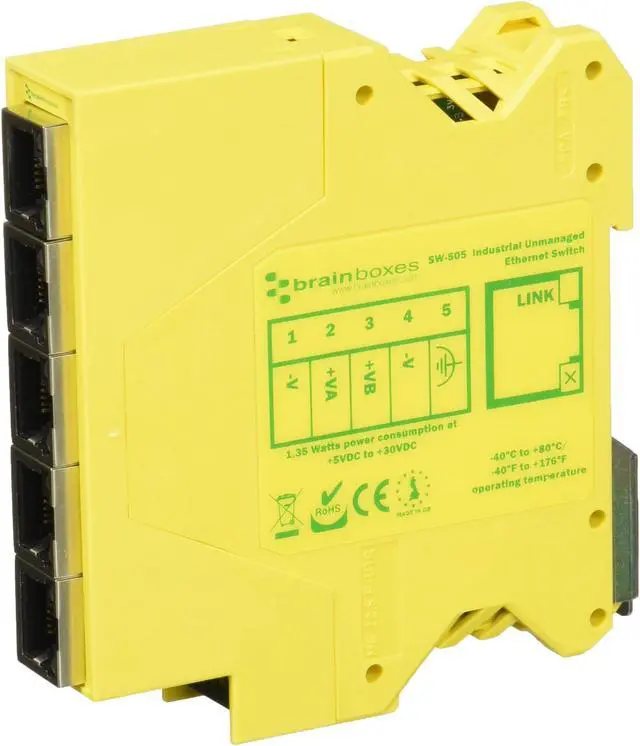 Alt view image 3 of 14 - INDUSTRIAL ETHERNET 5PORT SW