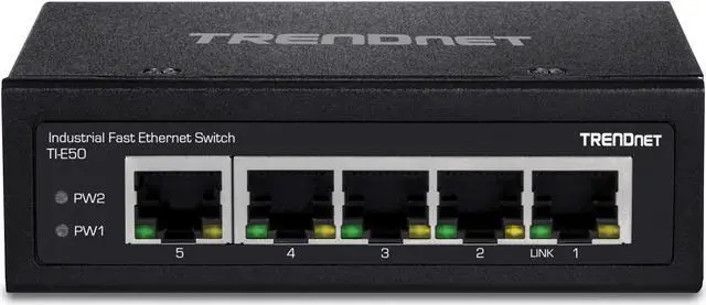 Alt view image 6 of 14 - TRENDnet 5-Port Industrial Fast Ethernet DIN-Rail Switch, TI-E50, 5 x Fast Ethernet Ports, IP50 Rated, Extreme Temperature Operating Range, 1Gbps Switching Capacity, Lifetime Protection