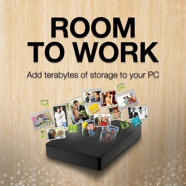 Alt view image 5 of 16 - Seagate Portable 4TB External Hard Drive HDD Slim - USB 3.0 for PC Laptop and Mac (STGX4000400)