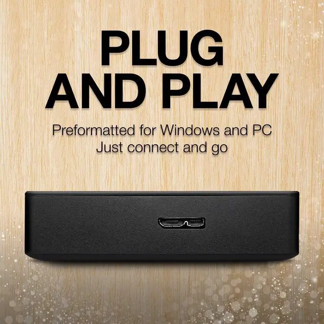 Alt view image 6 of 16 - Seagate Portable 4TB External Hard Drive HDD Slim - USB 3.0 for PC Laptop and Mac (STGX4000400)