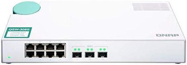 QNAP QSW-308S 10GbE Switch, with 3-Port 10G SFP+ and 8-Port Gigabit  Unmanaged Switch