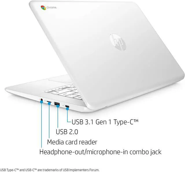 Alt view image 13 of 18 - HP Chromebook AMD A4-9120 4GB Memory 32 GB eMMC SSD 14.0" Non-Touch Screen Chrome OS 14-db0030nr
