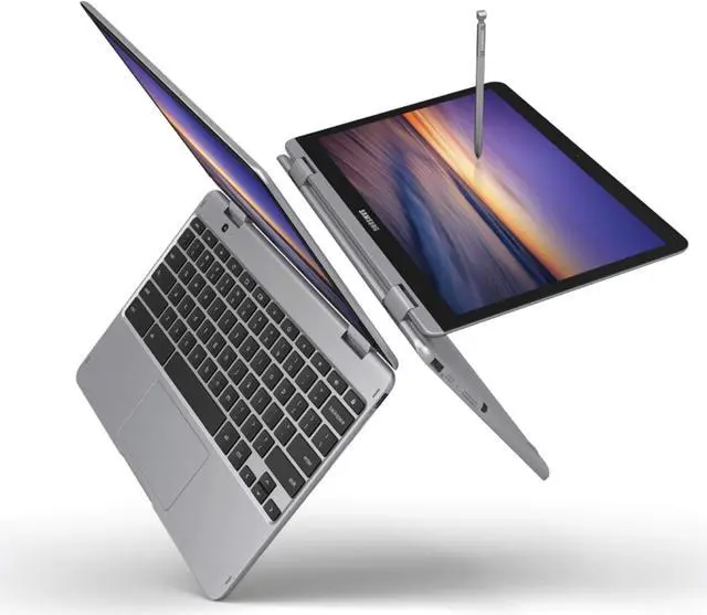 Alt view image 7 of 19 - Samsung Chromebook Plus V2 XE520QAB-K03US 4GB RAM, 64GB eMMC, Light Titan