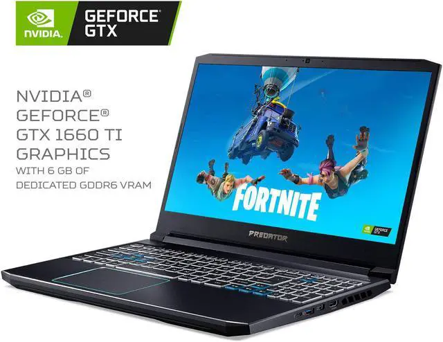 Alt view image 2 of 7 - Acer Predator Helios 300 Gaming Laptop, Intel Core i7-9750H, GeForce GTX 1660 Ti, 15.6" Full HD 144Hz Display, 3ms Response Time, 16GB DDR4, 512GB PCIe NVMe SSD, RGB Back (PH315-52-710B)