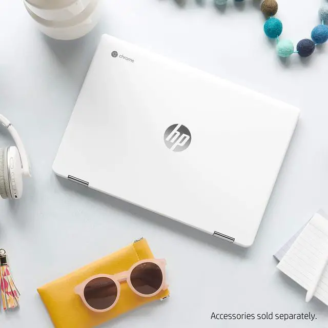 Alt view image 5 of 13 - HP Chromebook X360 14-Inch HD Touchscreen Laptop, Intel Celeron N4000, 4 GB RAM, 32 GB eMMC, Chrome (14b-ca0010nr, Ceramic White/Mineral Silver)